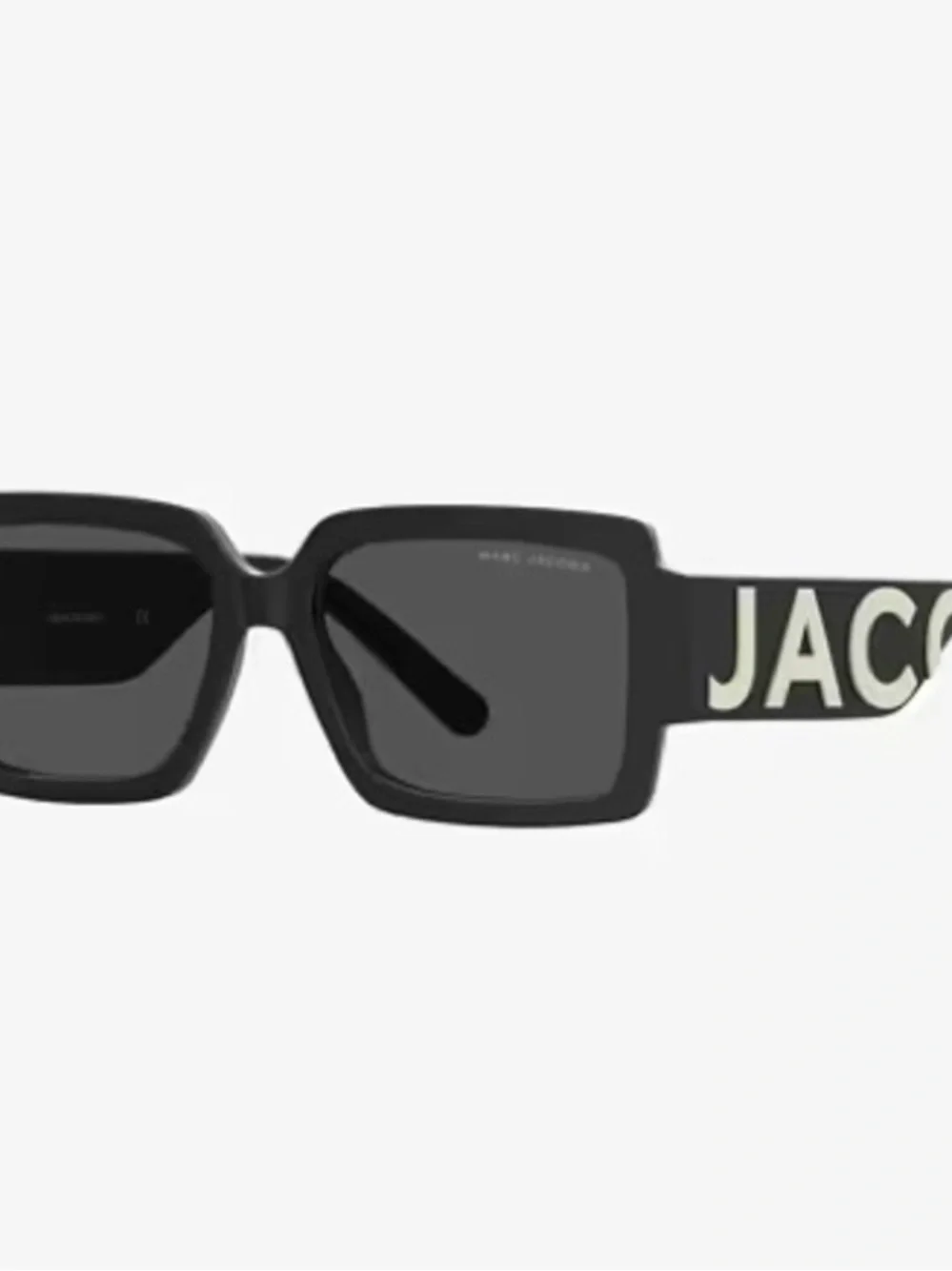 Marc Jacobs Black Logo-Print Rectangular Sunglasses full inclusion NIP